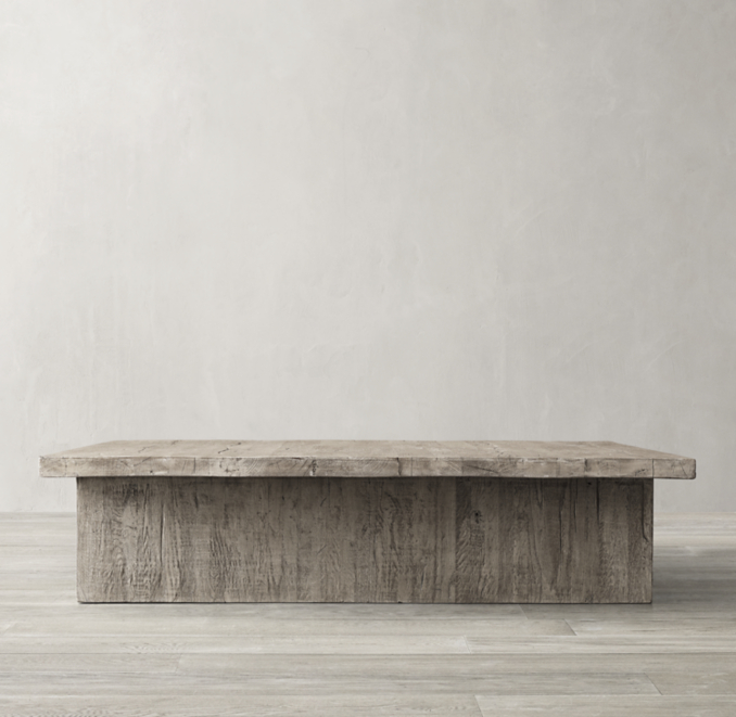 Reclaimed Oak Plinth Square Coffee Table