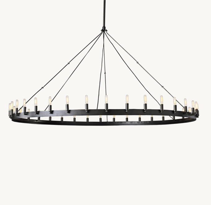 Camino Vintage Filament Round Chandelier 73\"