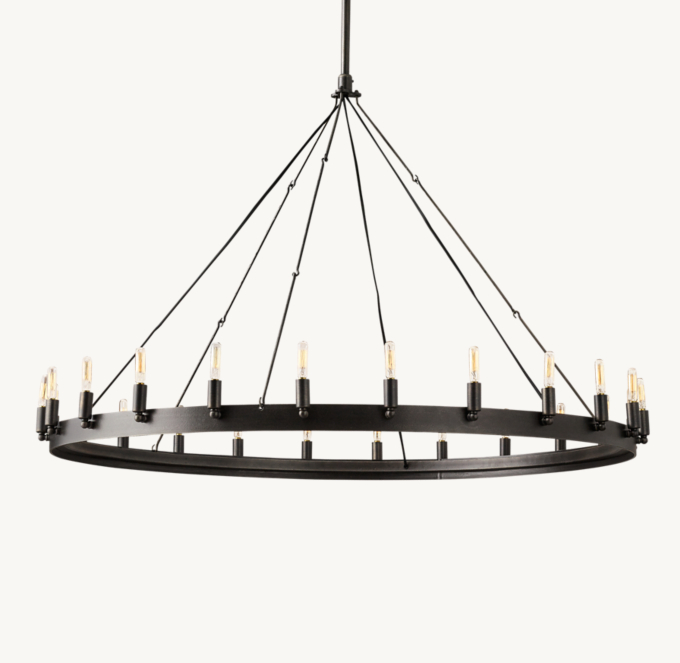Camino Vintage Filament Round Chandelier 50\"