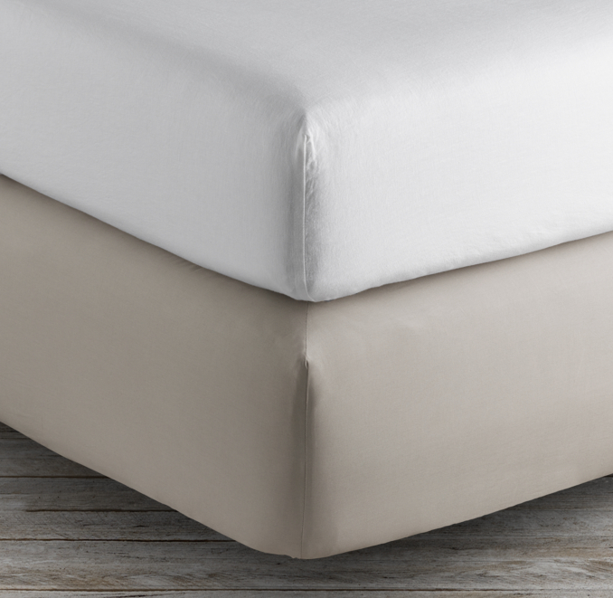 300-Thread-Count Sateen Box-Spring Cover | RH