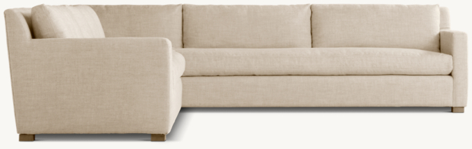 Belgian Track Arm Left-Arm Bench-Seat L-Sectional