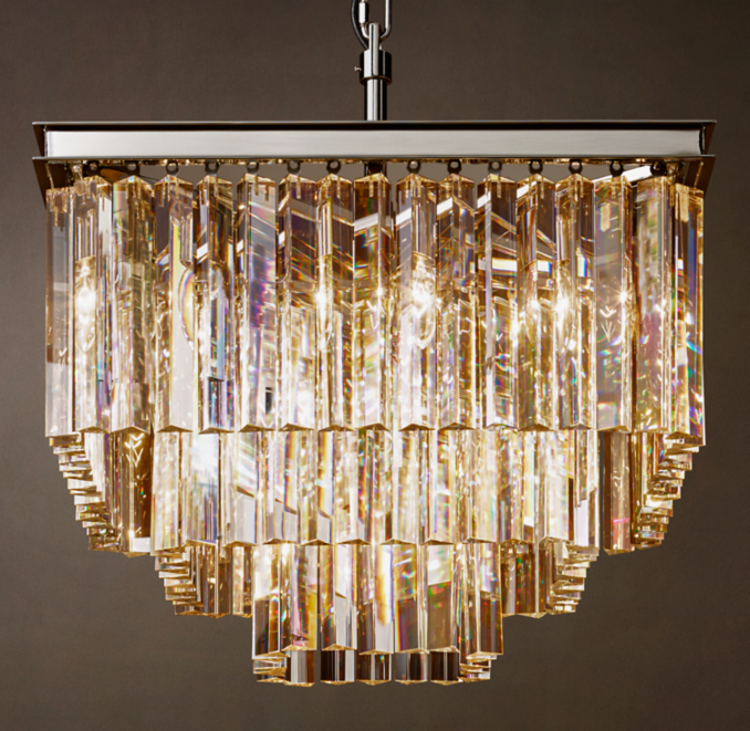 56cm chandelier shown in Polished Nickel.
