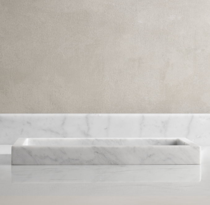 Carrara Marble Bath Tray