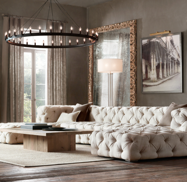 Preconfigured Soho Tufted U Chaise Sectional