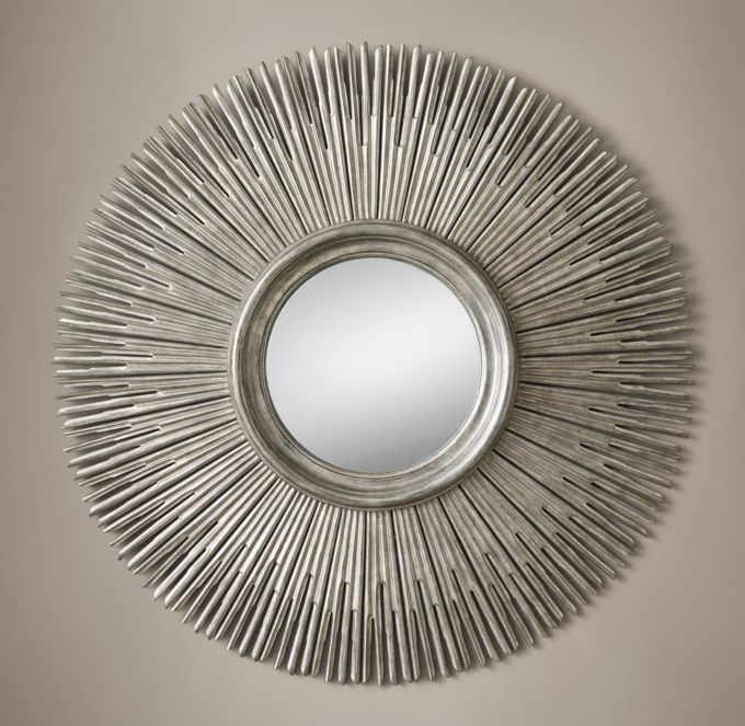 17th C. Round Sunburst Mirror