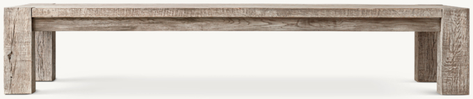 Rectangular table shown in Reclaimed Grey Oak.