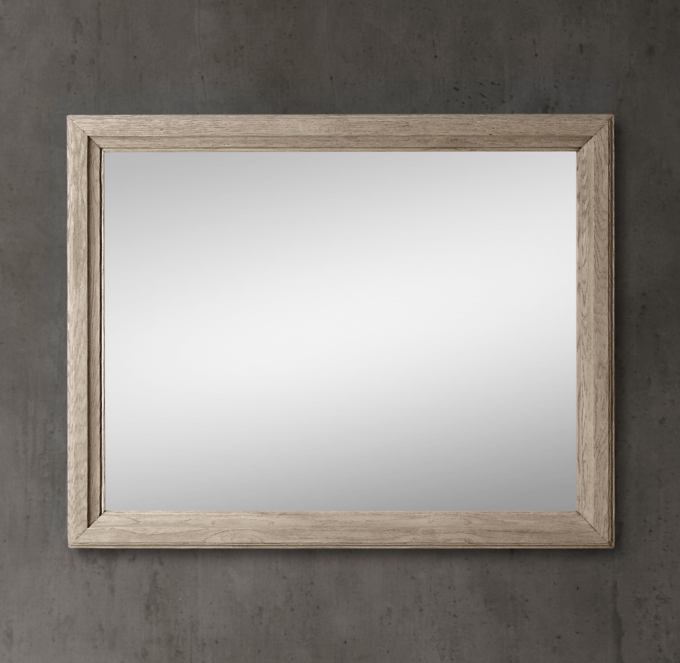 Weathered Oak Rectangular Mirror