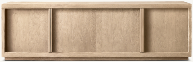 Front view of Bezier 4-Door Media Console 