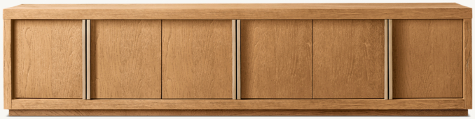 Front view of Bezier 6-Door Media Console 