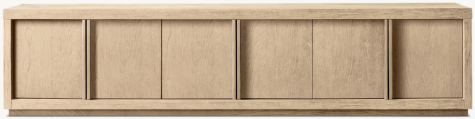Front view of Bezier 6-Door Media Console 