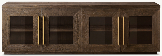 Machinto Glass 4-door Media Console
