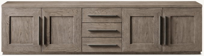Machinto Panel 4Door Media Console with Drawers