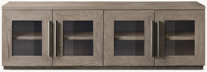 Machinto Glass 4-door Media Console
