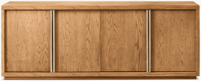 Front view of Bezier 4-Door Sideboard 