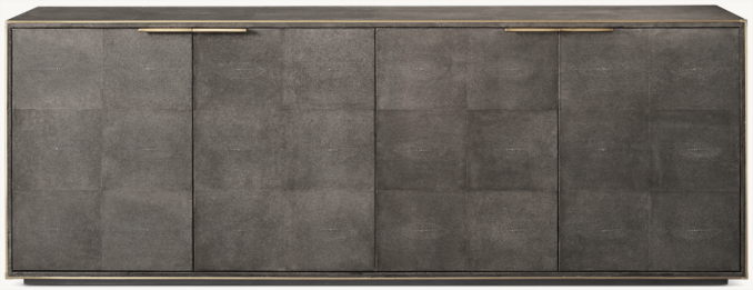 Shown in Smoke Shagreen/Burnished Brass.
