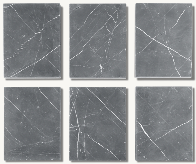 Shown in Grey Marquina Marble. Marble tabletops will have distinctive veins, markings and color variations that are unique to each piece. No two are the same.