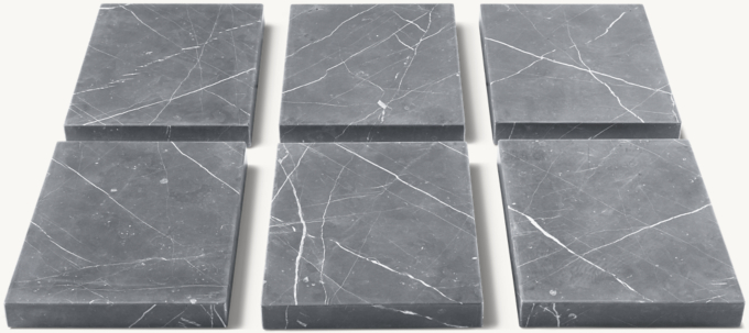 Shown in Grey Marquina Marble. Marble tabletops will have distinctive veins, markings and color variations that are unique to each piece. No two are the same.