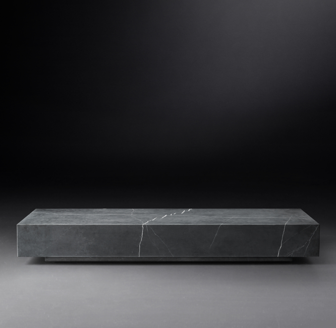 Low Marble Plinth Coffee Table