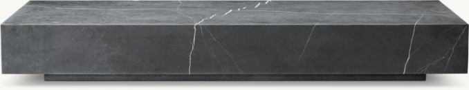 Rectangular table shown in Grey Marquina Marble.