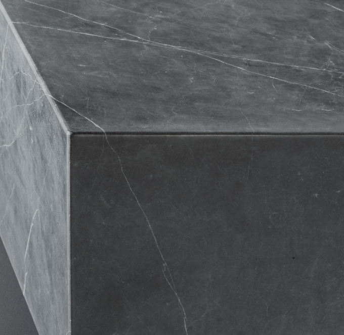 Low Marble Plinth Rectangular Coffee Table