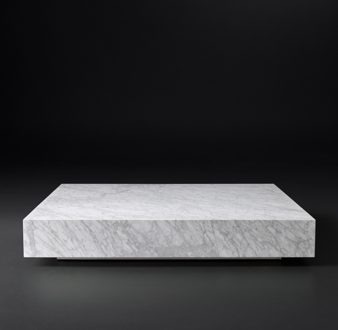 r table proportions of Coffee Square Table Plinth Low Marble