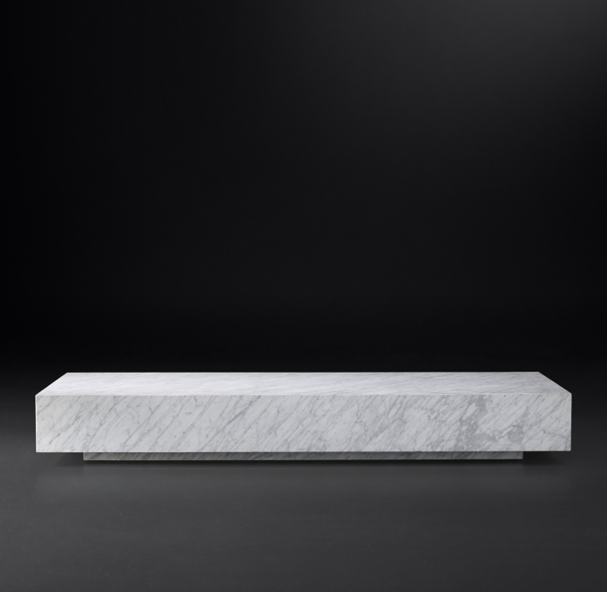 Low Marble Plinth Coffee Table