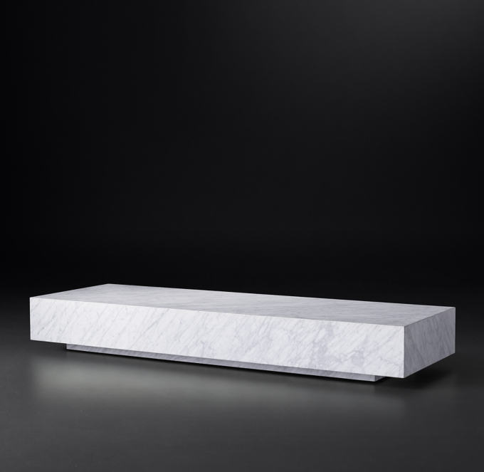 Low Marble Plinth Coffee Table