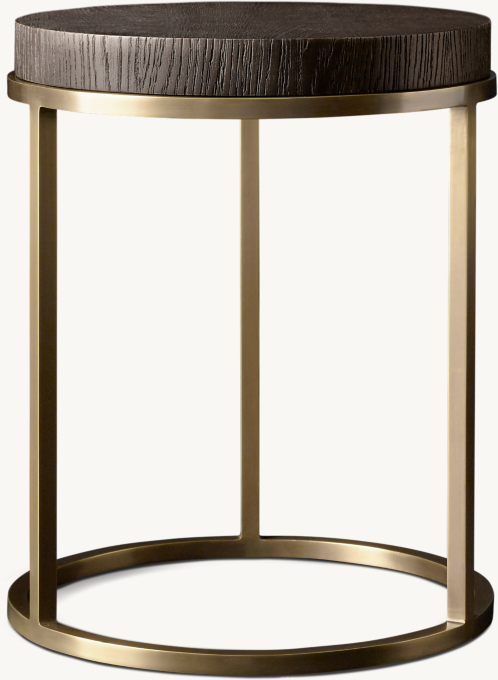 Nicholas Oak Round Side Table