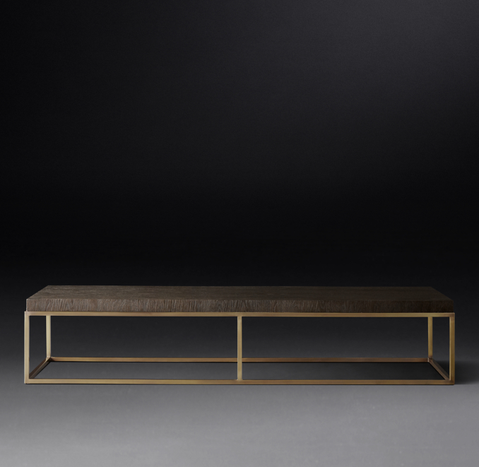Front view of Nicholas Oak Square Coffee Table 