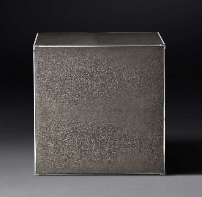 Saunderson Shagreen Plinth Side Table