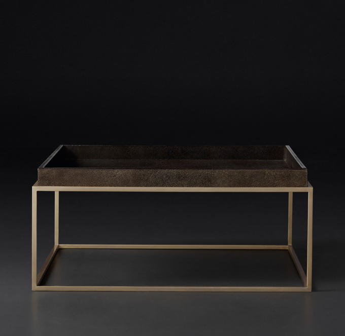 shagreen hudson tray coffee square table