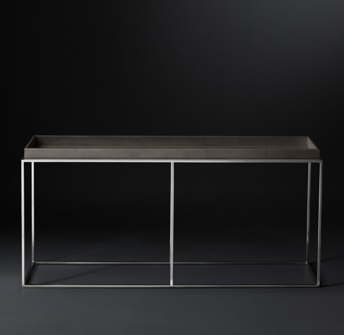 Hudson Shagreen Tray Console Table