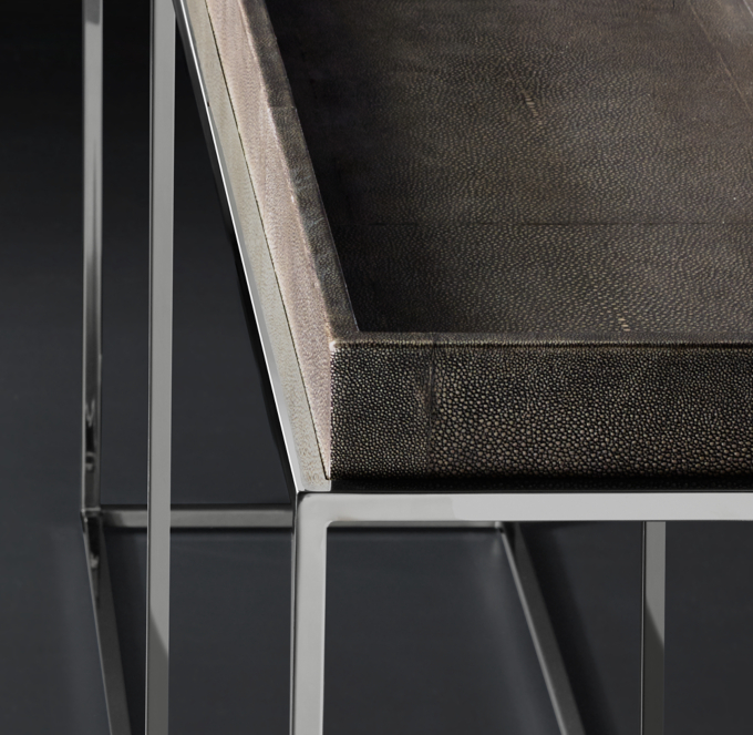 Hudson Shagreen Tray 72" Console Table