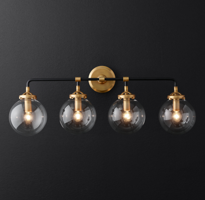 Bistro Globe Bath Sconce 4-Light