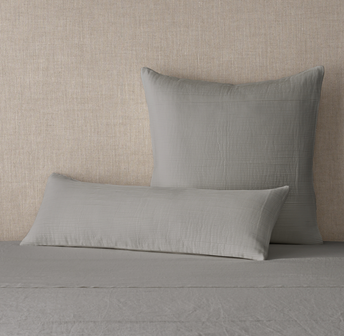 Petite Pleat Cotton Sateen Long Lumbar & Square Sham