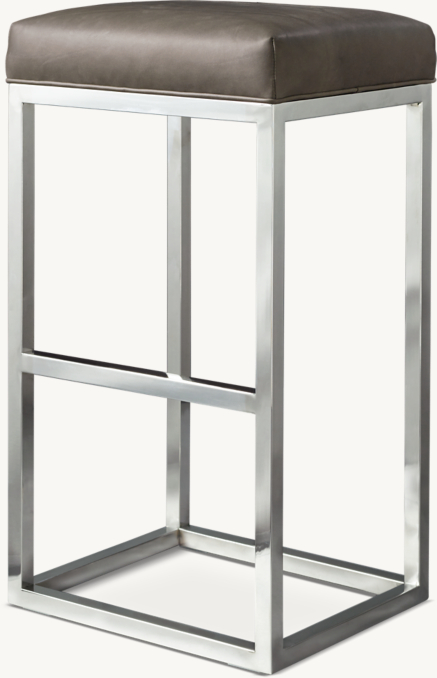 Three Quarter view of Reese Leather Bar & Counter Stool 