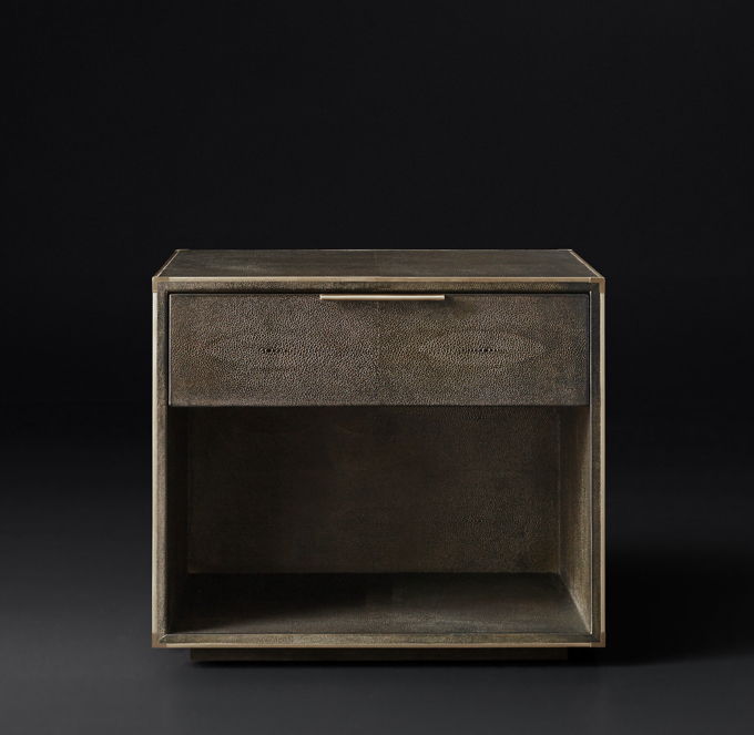 Saunderson Shagreen Open Nightstand