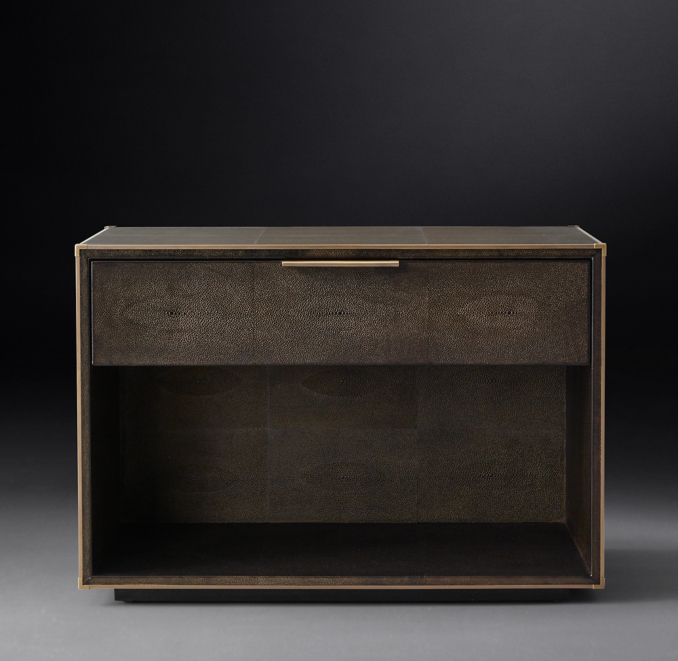 Saunderson Shagreen Open Nightstand