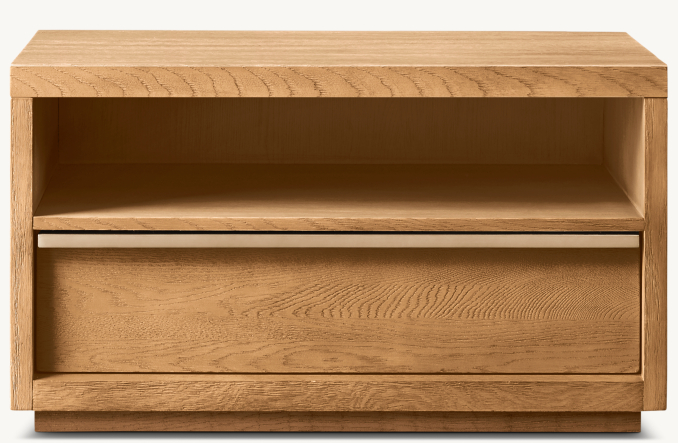 36" nightstand shown in Natural Oak/Champagne.