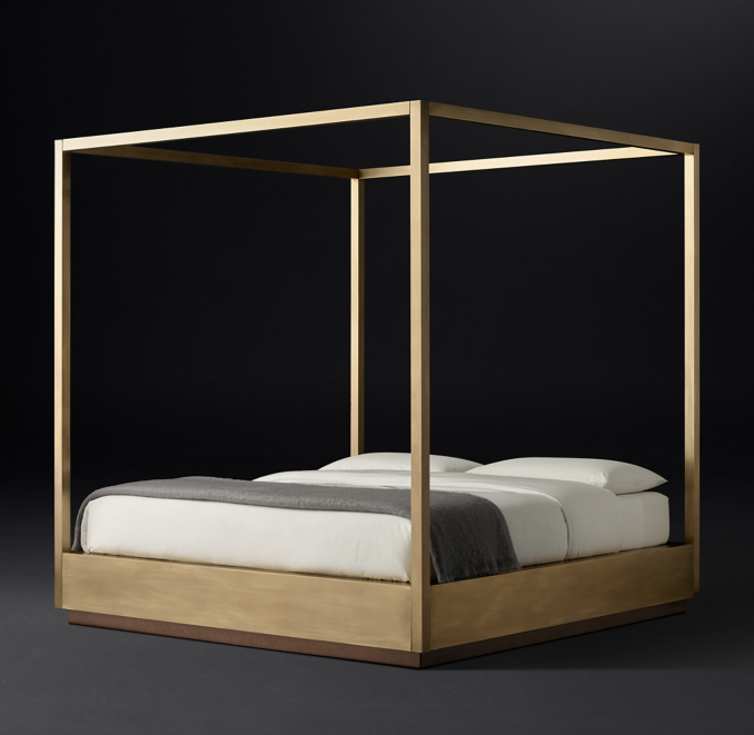 Draper Brass Canopy Bed