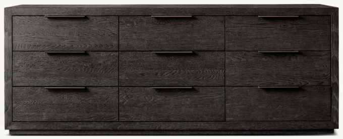 Machinto 9 Drawer Low Extra Wide Dresser