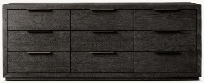 Front view of Machinto 9-Drawer Dresser 