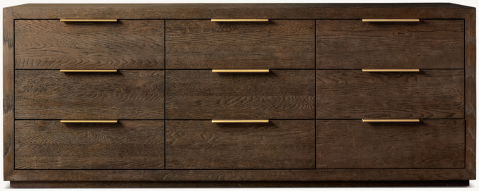 Front view of Machinto 9-Drawer Dresser 