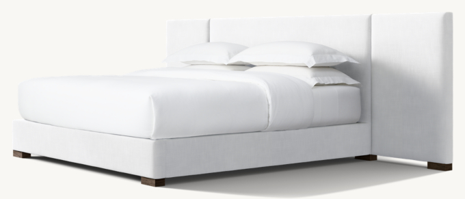 Modena Fabric Extended Panel Platform Bed