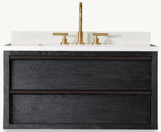 Front view of Bezier Single Floating Vanity 