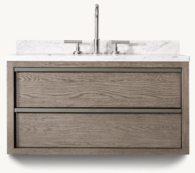 Bezier Single Floating Vanity