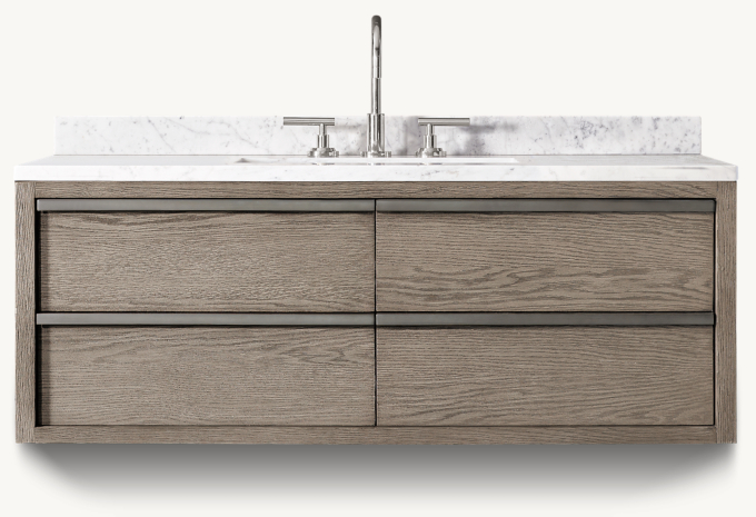 Bezier Single Extra-Wide Floating Vanity
