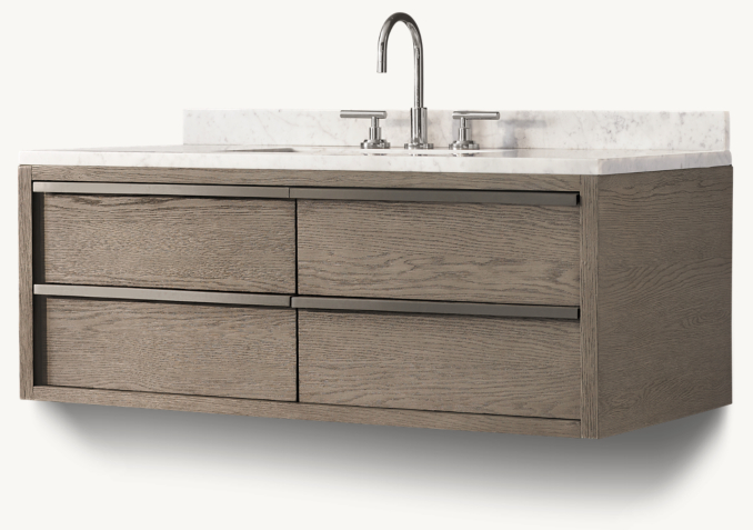 Bezier Single ExtraWide Floating Vanity