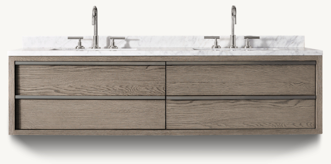 Bezier Double Floating Vanity