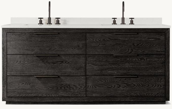 Front view of Machinto Double Vanity 